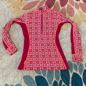 Kari Traa Nordic 1/2 zip ski baselayer pink S